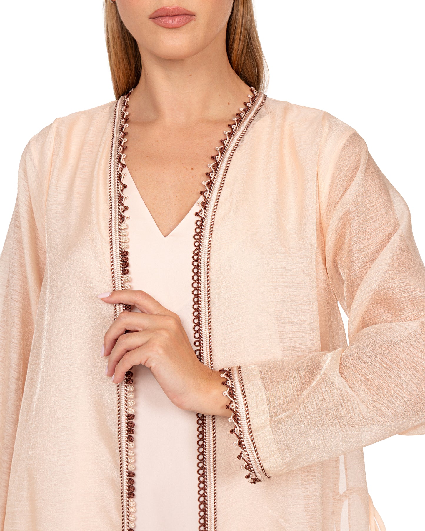 Pastel peach bisht set