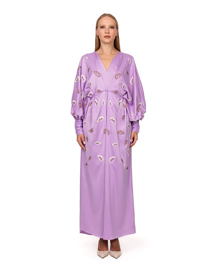 Lilac farasha with statement sleeves