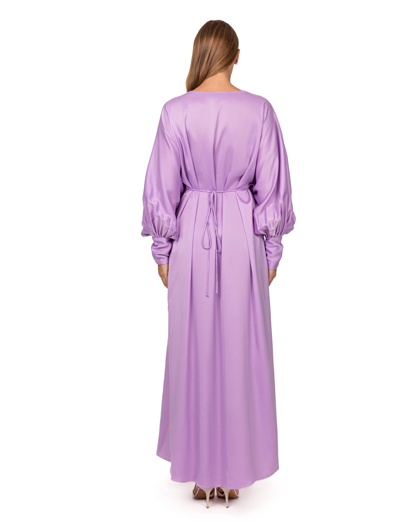 Lilac farasha with statement sleeves