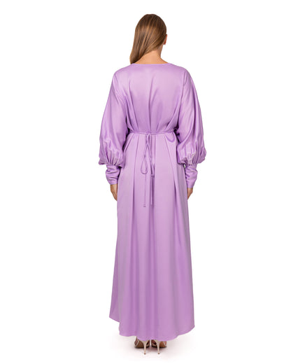 Lilac farasha with statement sleeves