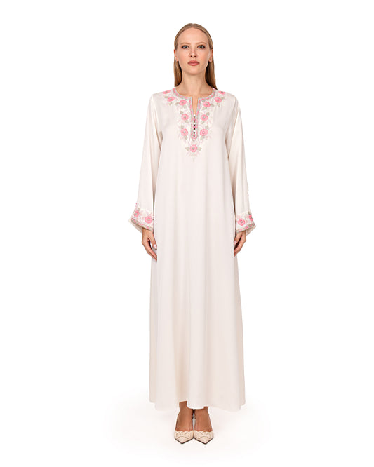 Classic kaftan  with Moroccan  inspired  neckline