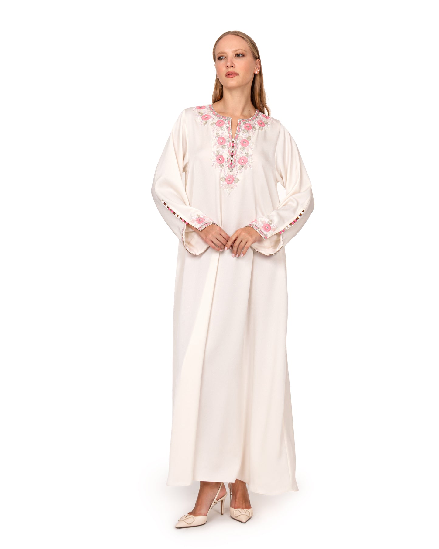 Classic kaftan  with Moroccan  inspired  neckline