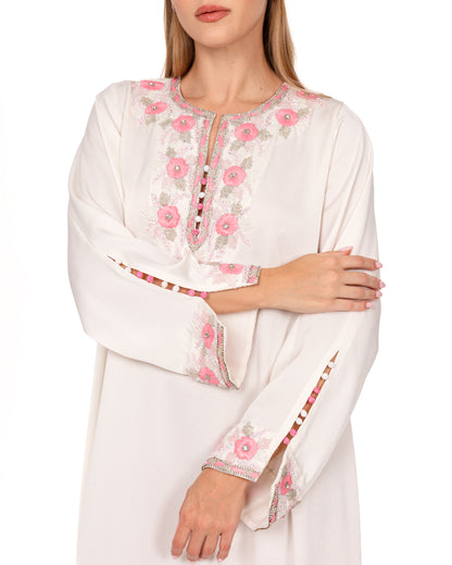 Classic kaftan  with Moroccan  inspired  neckline
