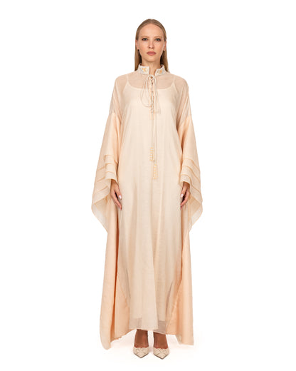 Modern farasha in pastel peach