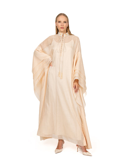 Modern farasha in pastel peach