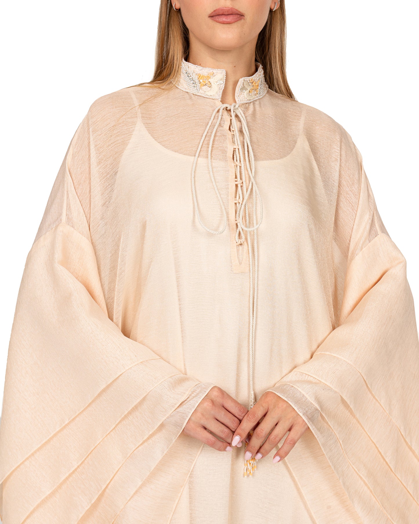 Modern farasha in pastel peach