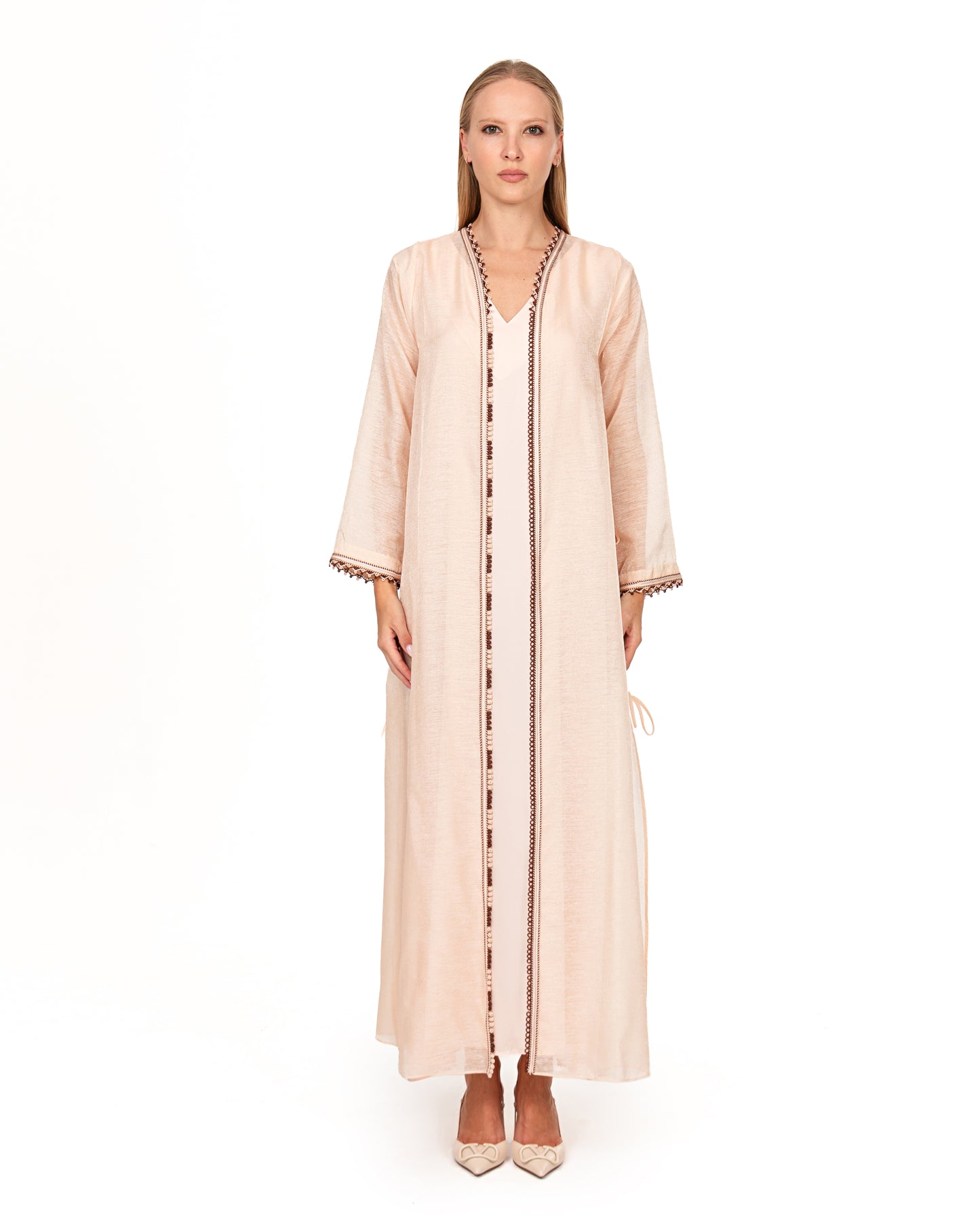 Pastel peach bisht set