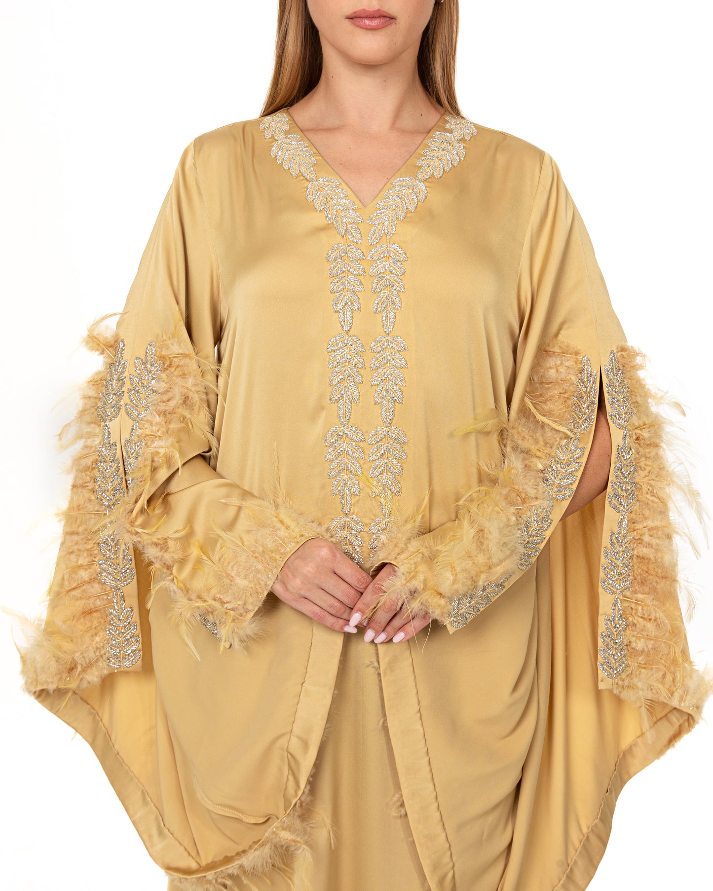 Royal gold silk dress